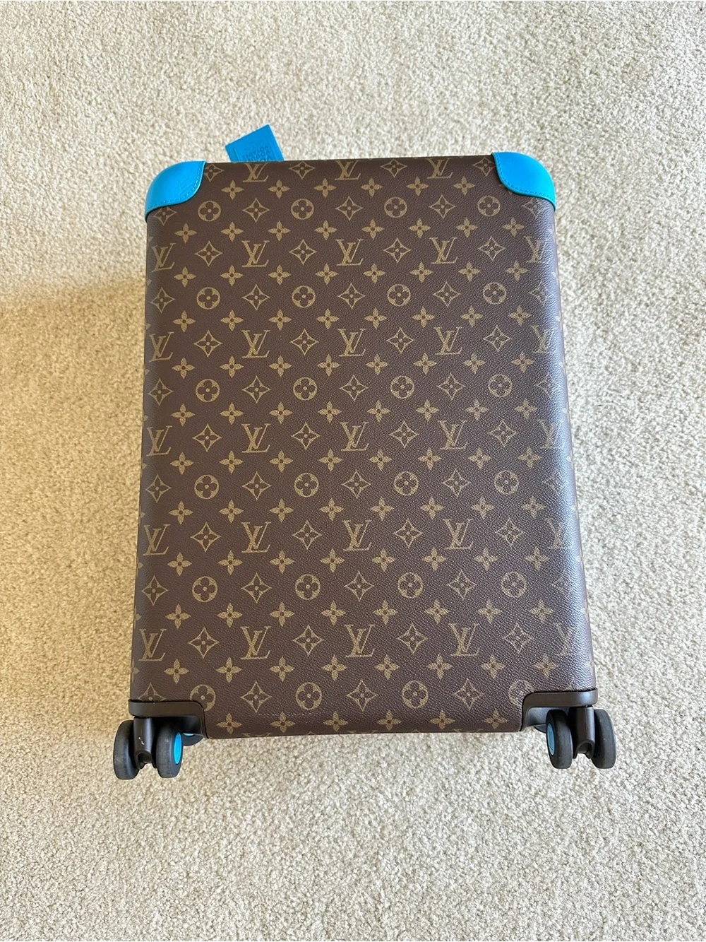 Louis Vuitton Monogram Carry-On with Turquoise Accents